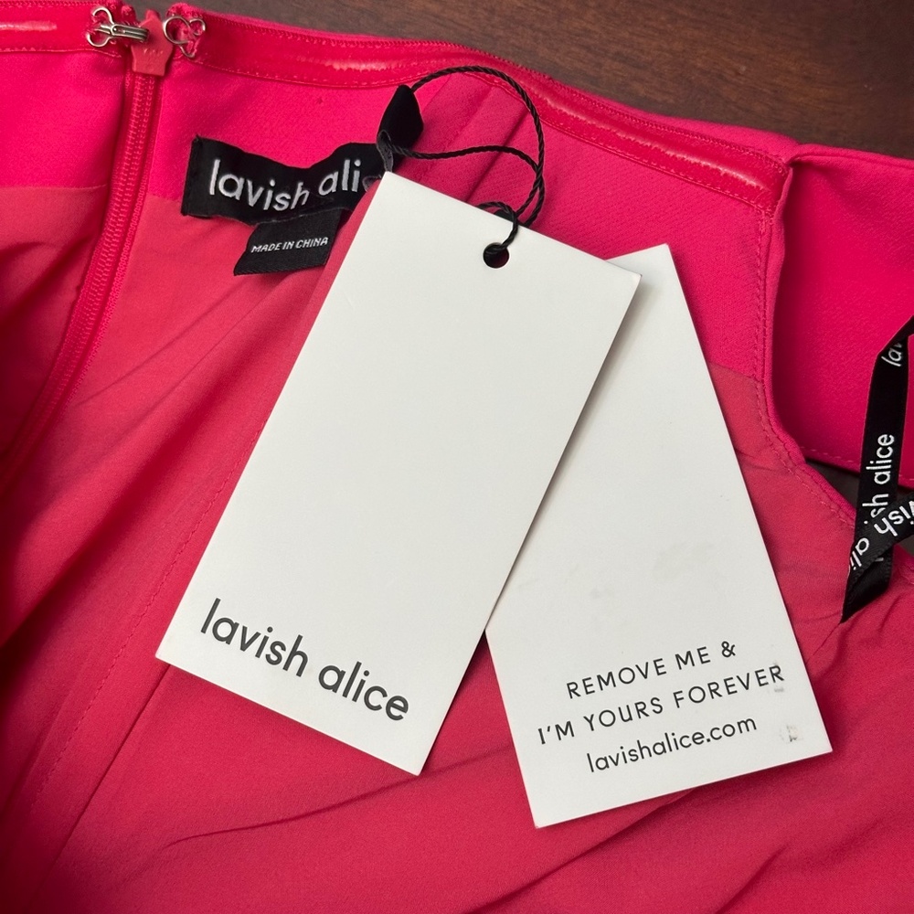 Lavish Alice Hot Pink Asymmetrical Bodycon Dress - Picture 9 of 13